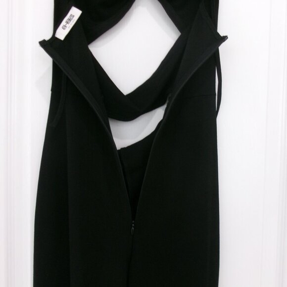 New 4th + Reckless Cutout Tummy Slit Leg Black Jumpsuit Catsuit S XS NWOT - Picture 13 of 15